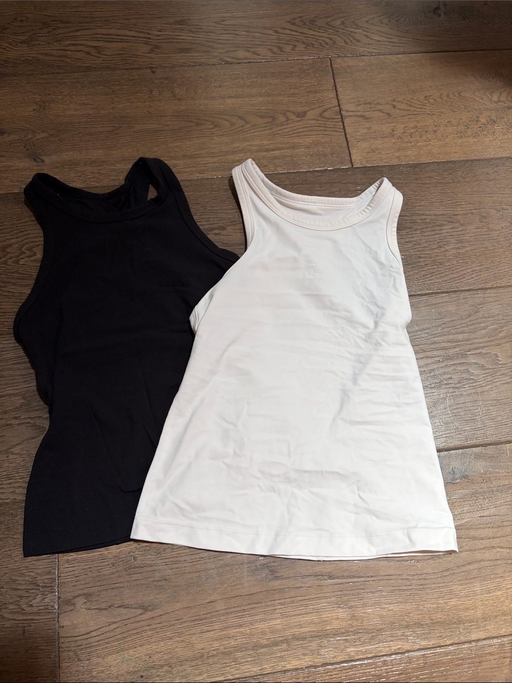 Lululemon Classic Ribbed Tank Tops - Black & White
